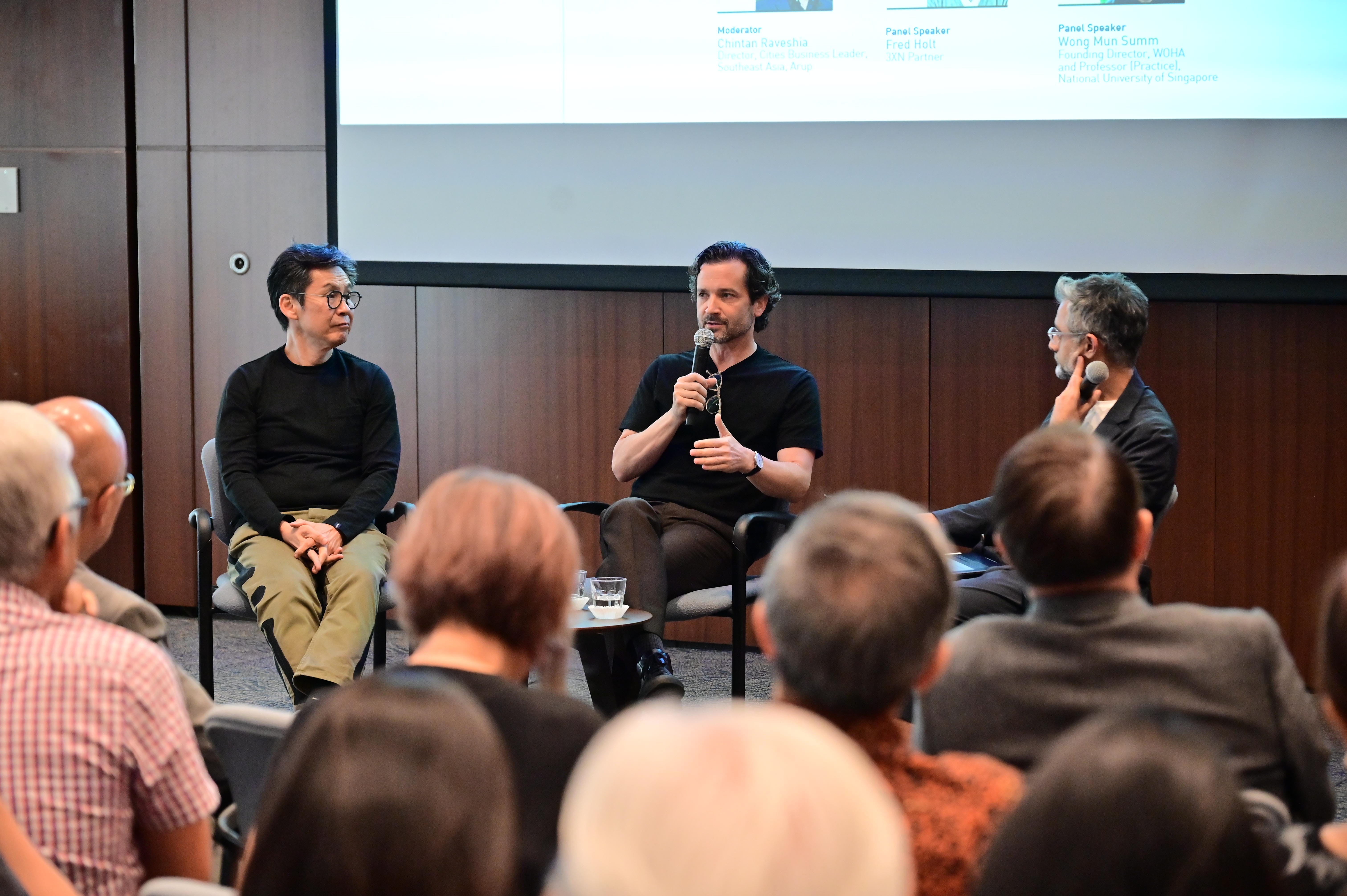 Photo of people speaking at the first Regenerative Cities Forum